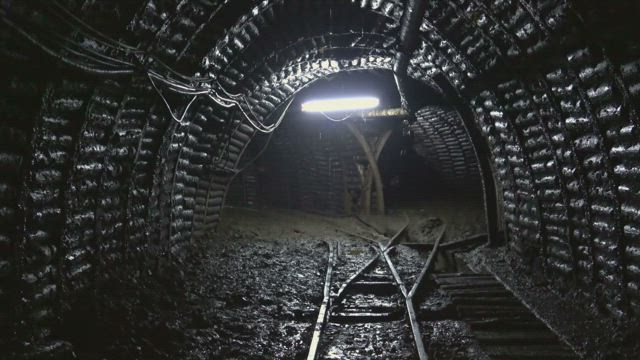 Underground dark mine.