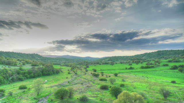 Sunrise in the countryside.