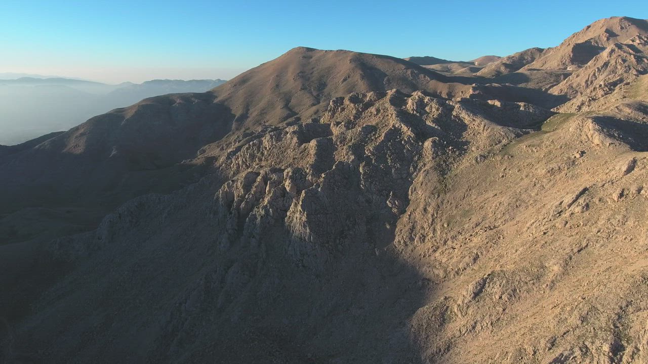 Aerial landscape of rocky mountains - Free Stock Video