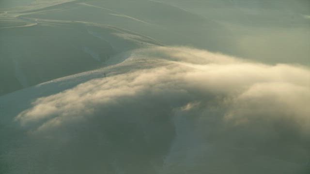 Morning fog in the mountains.