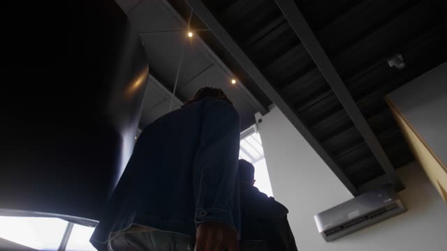 Couple Arriving at Their Accommodation.